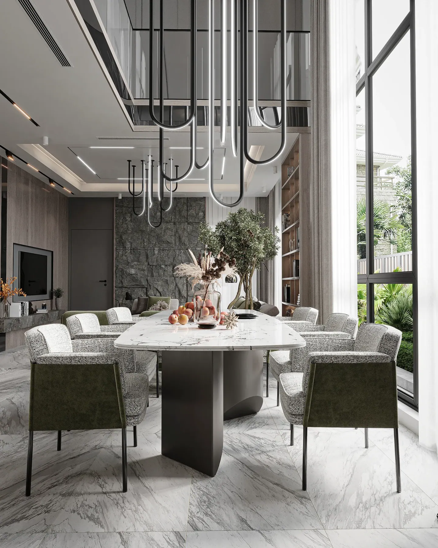 Modern Villa, Type A — 03-dining-marble