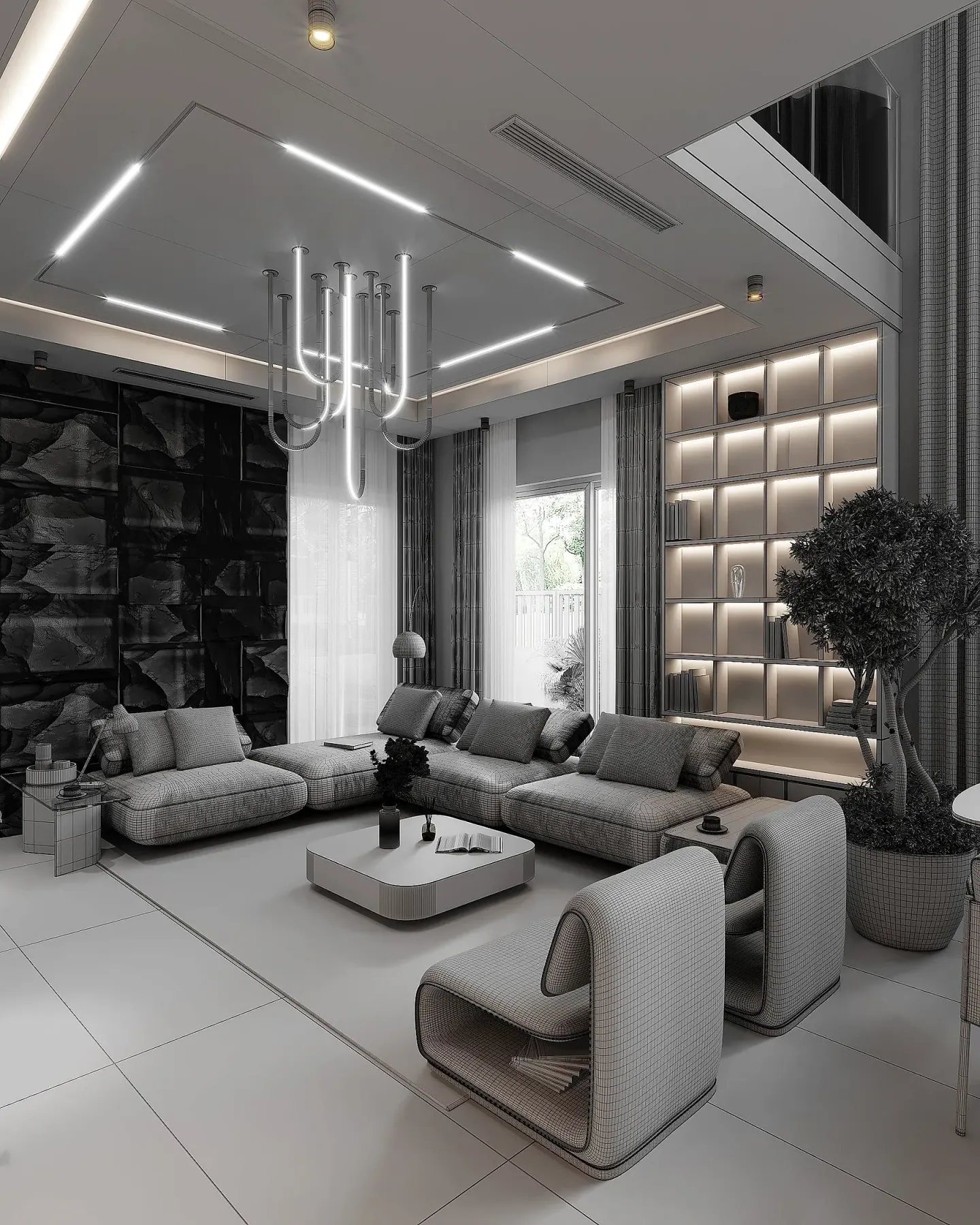 Modern Villa, Type A — 09-living-stone